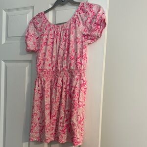 Lilly Pulitzer Pink and White Kids Dress